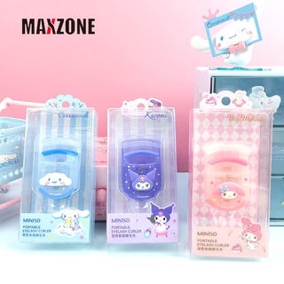 Maxzone Kawaii My Melody Cinnamoroll Kuromi ที่ดัดขนตา แบบพกพา อะนิเมะ Sanrioed Girl Heart ที่ดัดขนตา ติดทนนาน