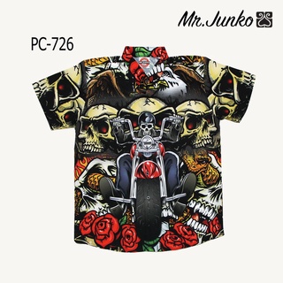 ⚡ ส่งฟรี⚡เสื้อเชิ้ตชาย งานต่อลาย Mr-Junko ผ้าซาตินแท้ นิ่มใส่สบายไม่ร้อน PC-726