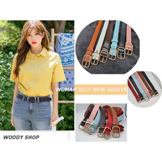 เข็มขัด เข็มขัดหนังผู้หญิง 🔺WOMAN LEATHER BELT🔺หัวอัลลอยด์ไม่เป็นสนิม🔷พร้อมส่งทันที✅