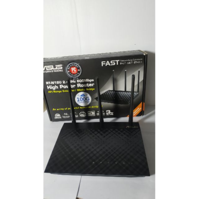ASUS RT-N18U 2.4 GHz 600 Mbps High Power Router (เร้าเตอร์)มือสอง