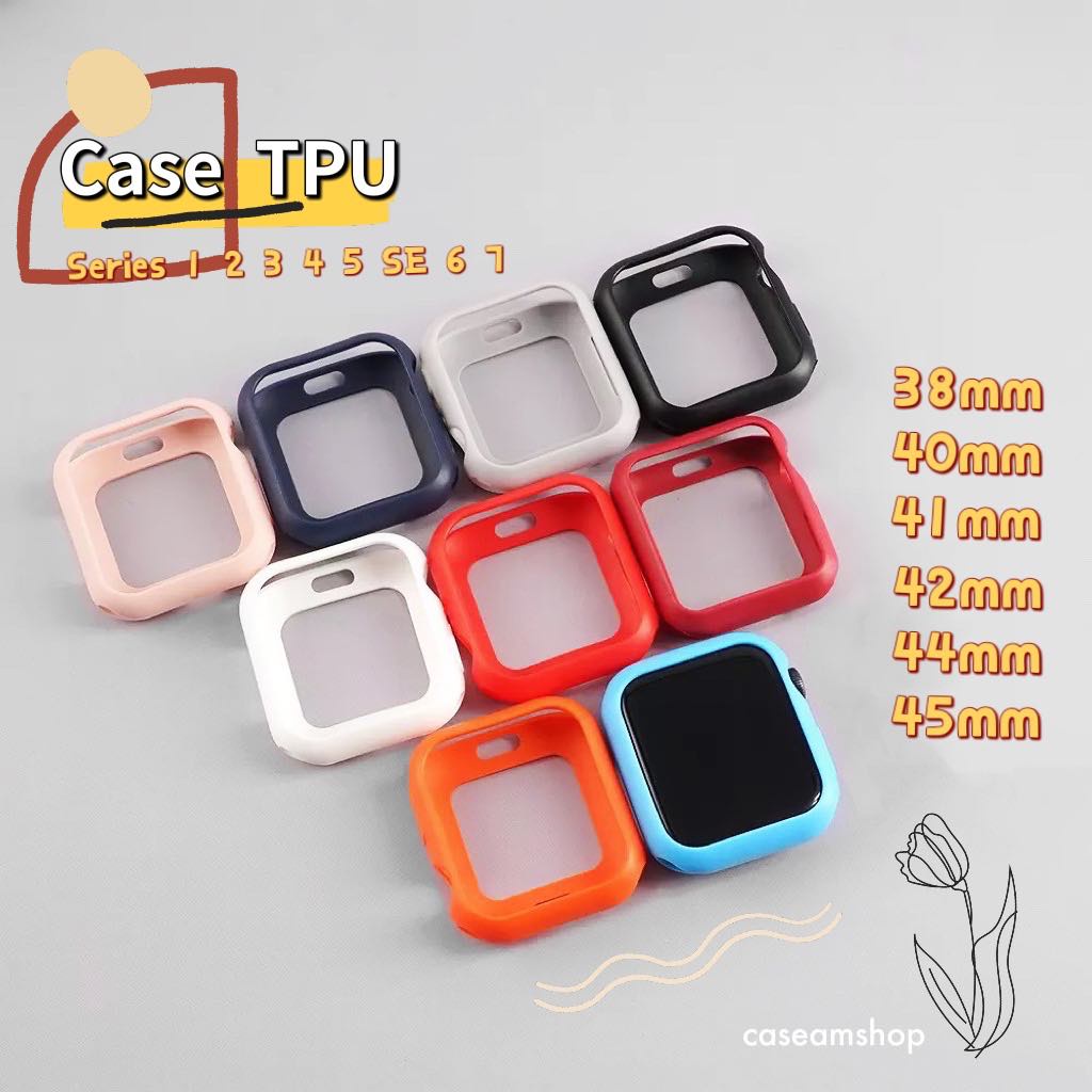 เคสกันรอย สำหรับแอปเปิ้ลวอช 40mm 44mm 38mm 42mm Case smartwatch Case TPU iWatch Smart Watch Case Silicon