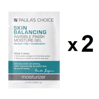 【 ลดสูงสุด 100 โค้ด OBSEP100 】PAULAS CHOICE :: ขนาดทดลอง 2 ซอง Skin Balancing Invisible Finish Moisture Gel