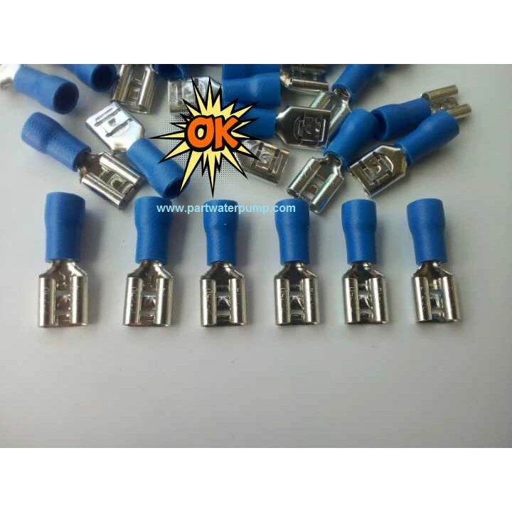 หางปลาเสียบแอร์ ตัวเมีย สีน้ำเงิน FDD2-250 (0.8X6.35) 1.5-2.5SQm/m ถุงละ 100อัน