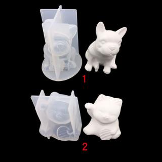 COLO Crystal Epoxy Resin Mold 3D Bulldog Necklace Pendant DIY Casting Silicone Mould