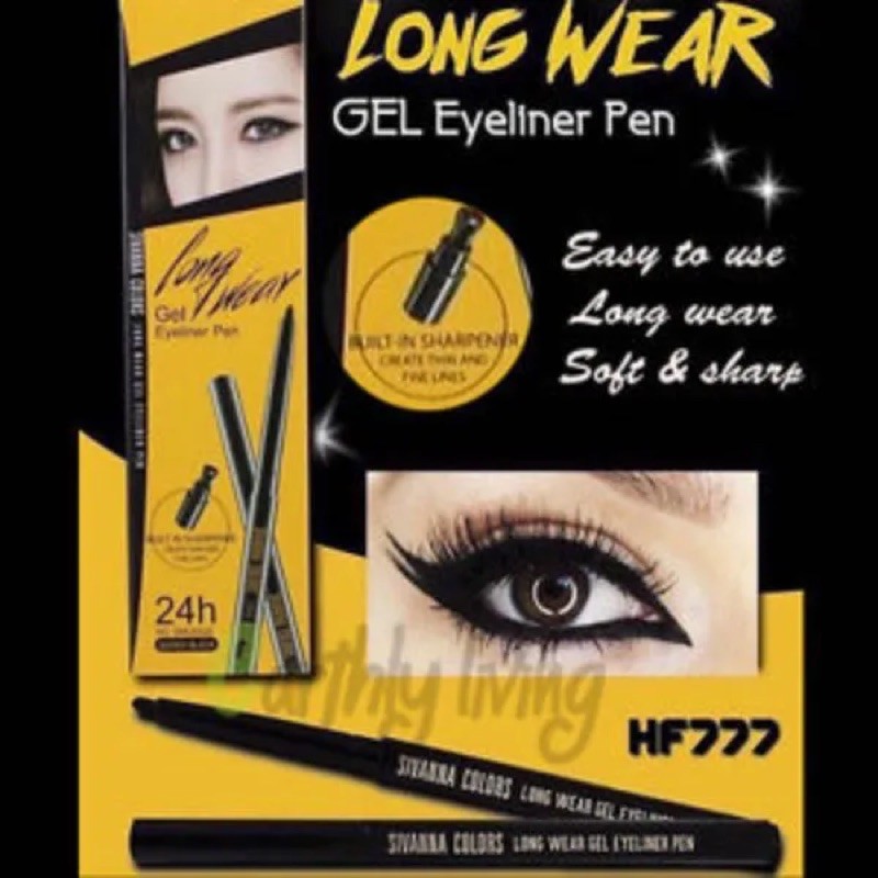 Sivanna Colors Long Wear Gel Eyeliner Pen HF777 ซิเวนน่า  เจลไลเนอร์ อายไลเนอร์ เนื้อเจล  พร้อมที่เห