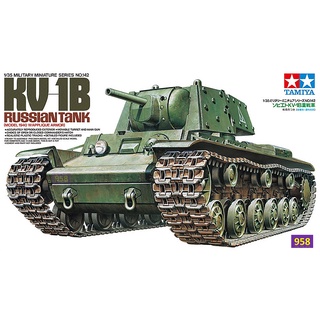 Tamiya โมเดลรถถังรัสเซีย 1/35 World War II Heavy Tank KV-1B 35142