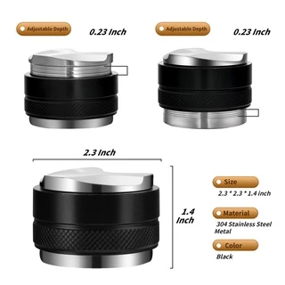 COD✔ Coffee Tamper Macaron (2ด้าน) แทมเปอร์มาการอง หัวคู่ ที่กด ที่กดกาแฟมาการอง ที่อัดกาแฟ 51/53/58มม