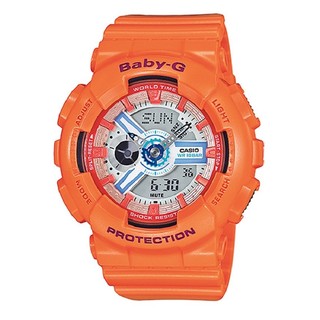 CASIO Baby-G นาฬิกาผู้หญิง สายเรซิน รุ่น BA-110SN-4ADR - สีส้ม