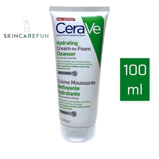 (แท้/พร้อมส่ง) CERAVE Hydrating Cream To Foam 100 ml. เซราวี ไฮเดรติ้งครีมทูโฟมคลีนเซอร์ cerave creamtofoam