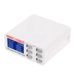 5V 6A Output 3.5A Max High Speed 6-ports USB Fast Charger HUB Adapter