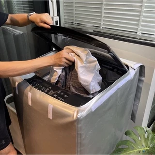 ผ้าคลุมเครื่องซักผ้า ฝาบน 7-25kg. กันUV☀️ (ใส่ได้กับทุกยี่ห้อ) คุณภาพส่งออก🚛 วัสดุPVC Sponge Leathe
