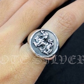 แหวนเงินแท้ สิงห์ เงินแท้รมดำ Sterling Silver 925 NSRG2098