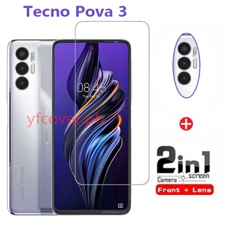 Tecno Pova 3 ฟิล์มกระจกนิรภัย สําหรับ Tecno Pova 3 2 5G Infinix Hot 11s NFC 10s 10i Note 11s 11 10 Pro 9 Play ตัวป้องกันหน้าจอ 9H แบบใส