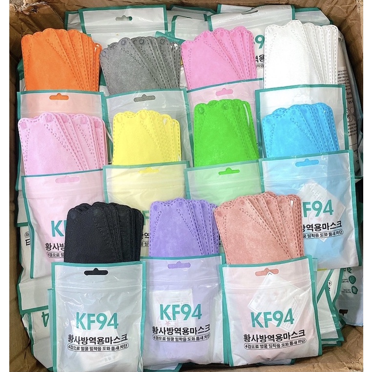 เลือกสีได้ด้วย !! ขายส่งยกลัง 50แพ๊ค !! หน้ากากอนามัยเกาหลี KF94 ป้องกันไวรัส และฝุ่น PM2.5