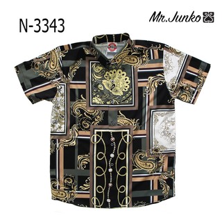 ⚡ ส่งฟรี⚡เสื้อเชิ้ต งานต่อลาย Mr-Junko ผ้านิ่มใส่สบายไม่ร้อน N-3343