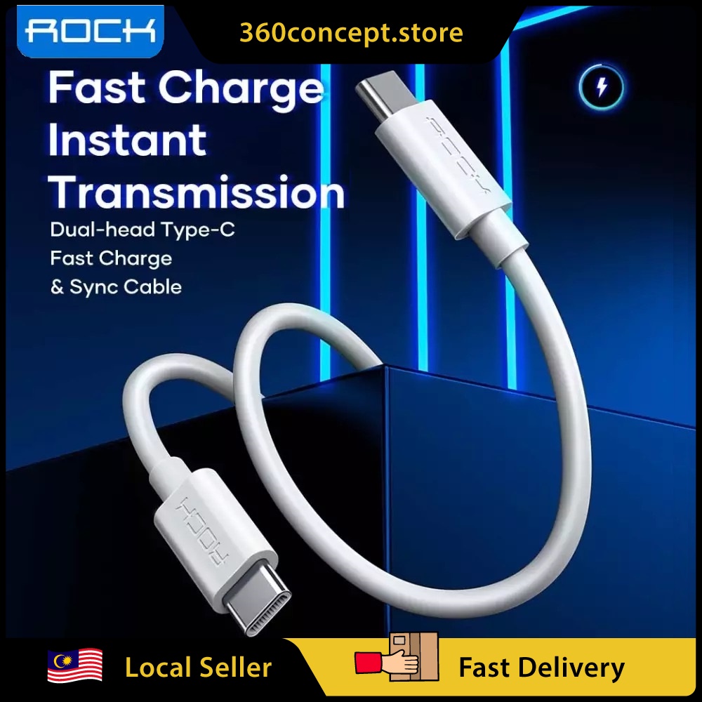 60W Dual Type-C QC3.0 PD Cable Fast Charging & Data Transfer สําหรับ iPad Macbook Samsung Xiaomi Typ
