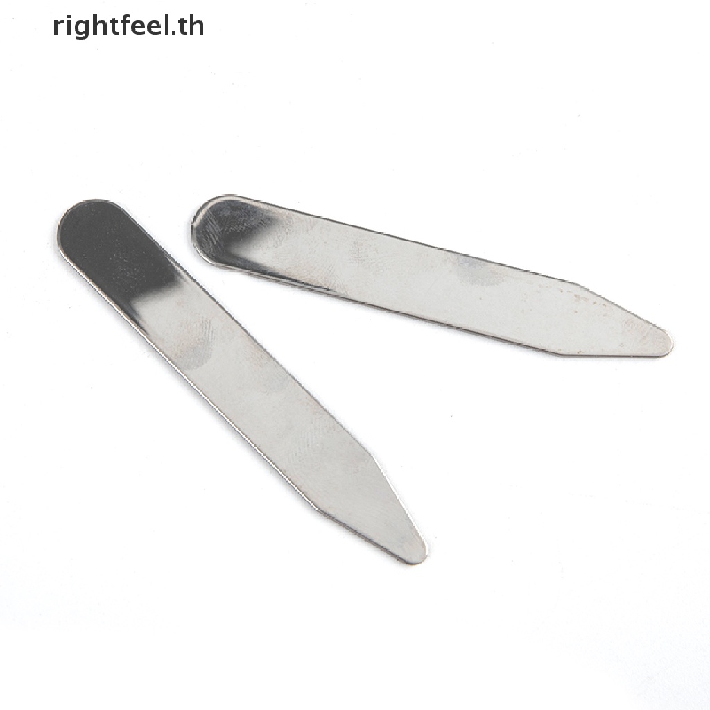 Rightfeel.th 2 ชิ้นสแตนเลส Collar Stays สําหรับชุดเสื้อธุรกิจเครื่องประดับใหม่