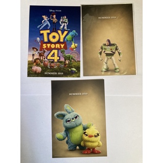 โปสการ์ด postcard toy story4 จำนวน 3 ใบ