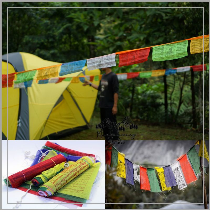 TENDA DOA TIBET PRAYER FLAGS HIMALAYAN NEPAL FLAG CAMPING TENT DECORATION