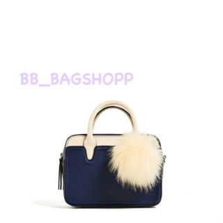 Zara two tone crossbody with ball fur (outlet)