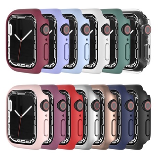 เคสนาฬิกาข้อมือ PC แบบแข็ง เนื้อแมตต์ สําหรับ Apple Watch S8 Ultra 7 6 se 5 4 3 2 iWatch 41 มม. 45 มม. 40 มม. 44 มม. 38 มม. 42 มม.