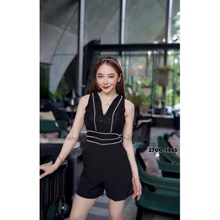 จั้มสูทขาสั้น ชุดสีดำ ชุดออกงาน ชุดทำงานเรียบหรู ❗️2700 งานป้าย Rami