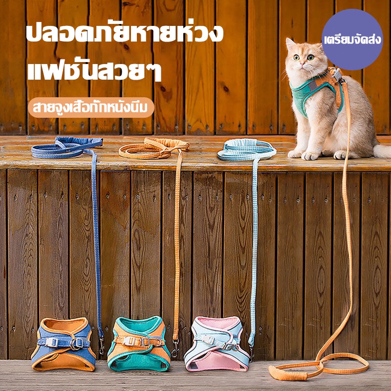 สายจูงสัตว์เลี้ยง สายจูงหมา สายจูงแมว Colorful Reflective