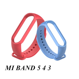 สายนาฬิกาข้อมือซิลิโคน สไตล์สปอร์ต สําหรับ Xiaomi Mi Band 5 4 3 Miband5 M5 M4 M3