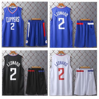 NBA Los Angeles Clippers Jersey Sets #2 Kawhi Leonard Jersey ชุดบาสเกตบอล เสื้อบาสเก็ Basketball Jersey Set