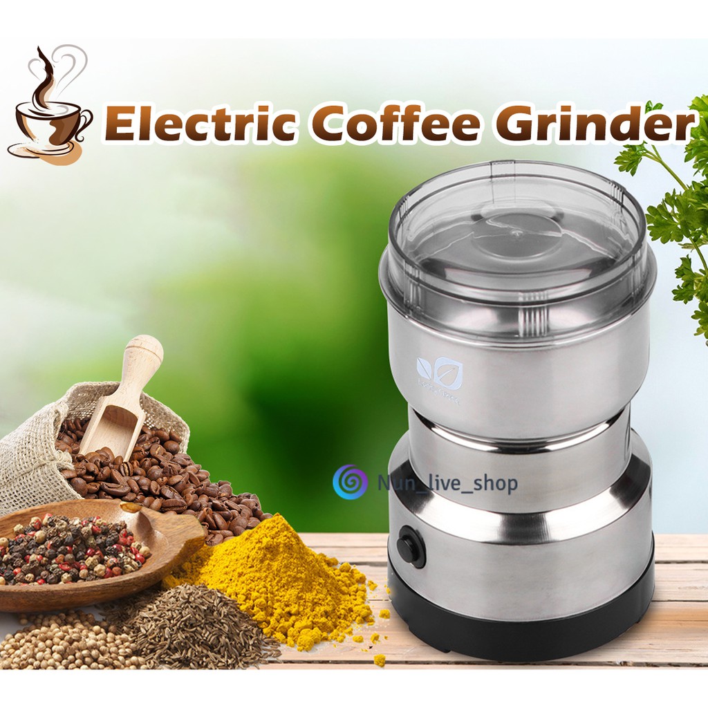 Coffee Machines & Accessories 139 บาท เครื่องบดเมล็ดกาแฟ เครื่องบดกาแฟ ธัญพืช แบบอัตโนมัติ Home Appliances