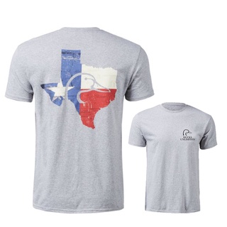 [S-5XL]เสื้อยืด พิมพ์ลายธง Ducks Unlimited Texas 2 ด้าน สําหรับผู้ชาย