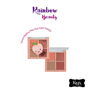 KMA Peach Mellow Play Eye Color Palette เคเอ็มเอ รุ่นพีช อายแชโดว์ ทาตา 4หลุม เนื้อแมท