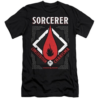 เสื้อยืดผ้าฝ้ายพิมพ์ลายคลาสสิก เสื้อยืด พิมพ์ลาย Dungeons And Dragons - Sorcerer - Adulto Ajustado สไตล์คลาสสิก สําหรับผ