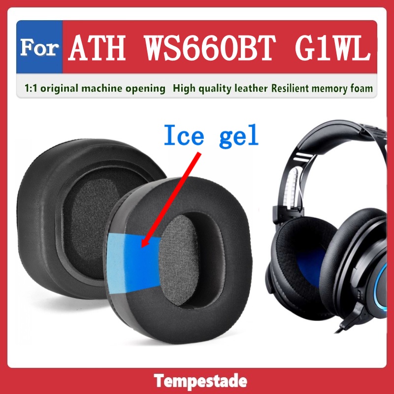 แผ่นฟองน้ําครอบหูฟัง แบบหนา สําหรับ Audio Technica ATH WS660BT G1WL