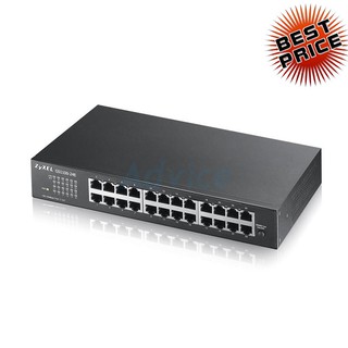 Gigabit Switching Hub ZyXEL (GS1100-24E) 24 Port (11") เน็ตเวิร์กสวิตซ์ และ สวิตซ์ PoE ประกัน LT.*สอบถามสต๊อกก่อนกดสั่ง