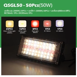 ไฟเลี้ยงต้นไม้ LED Grow Light ปลูกต้นไม้ 50W 100W 300W ไฟปลูกพืช ไฟเลี้ยงต้นไม้ full spectrum โคมไฟโรงเรือนปลูกต้นในร่ม
