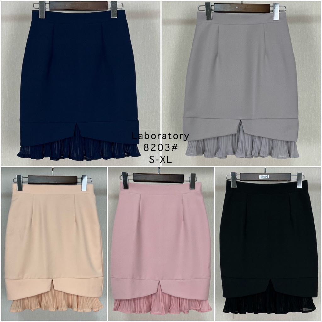 *Laboratory* 8203# กระโปรงชายพรีท กระโปรงทำงาน สไตล์เกาหลี - รูปที่ 4