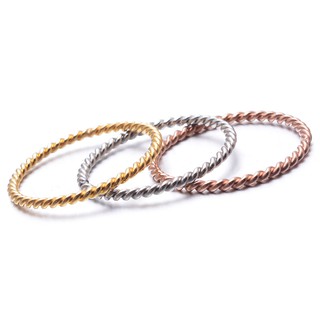 Women Jewelry Titanium Steel Ring Spiral pattern minuteness couple Rings qf004