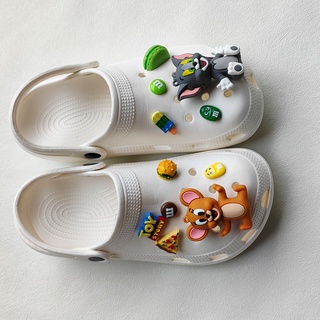 Jibitz ตัวติดรองเท้า ลายการ์ตูนอนิเมะ Tom Jerry เบอร์เกอร์ พิซซ่า M Beans เครื่องประดับ สําหรับผู้หญิง