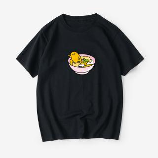 เสื้อยืดพิมพ์ลายเสื้อยืดแขนสั้น พิมพ์ลายการ์ตูนญี่ปุ่น Gudetama Lazy Egg ขนาดเล็ก