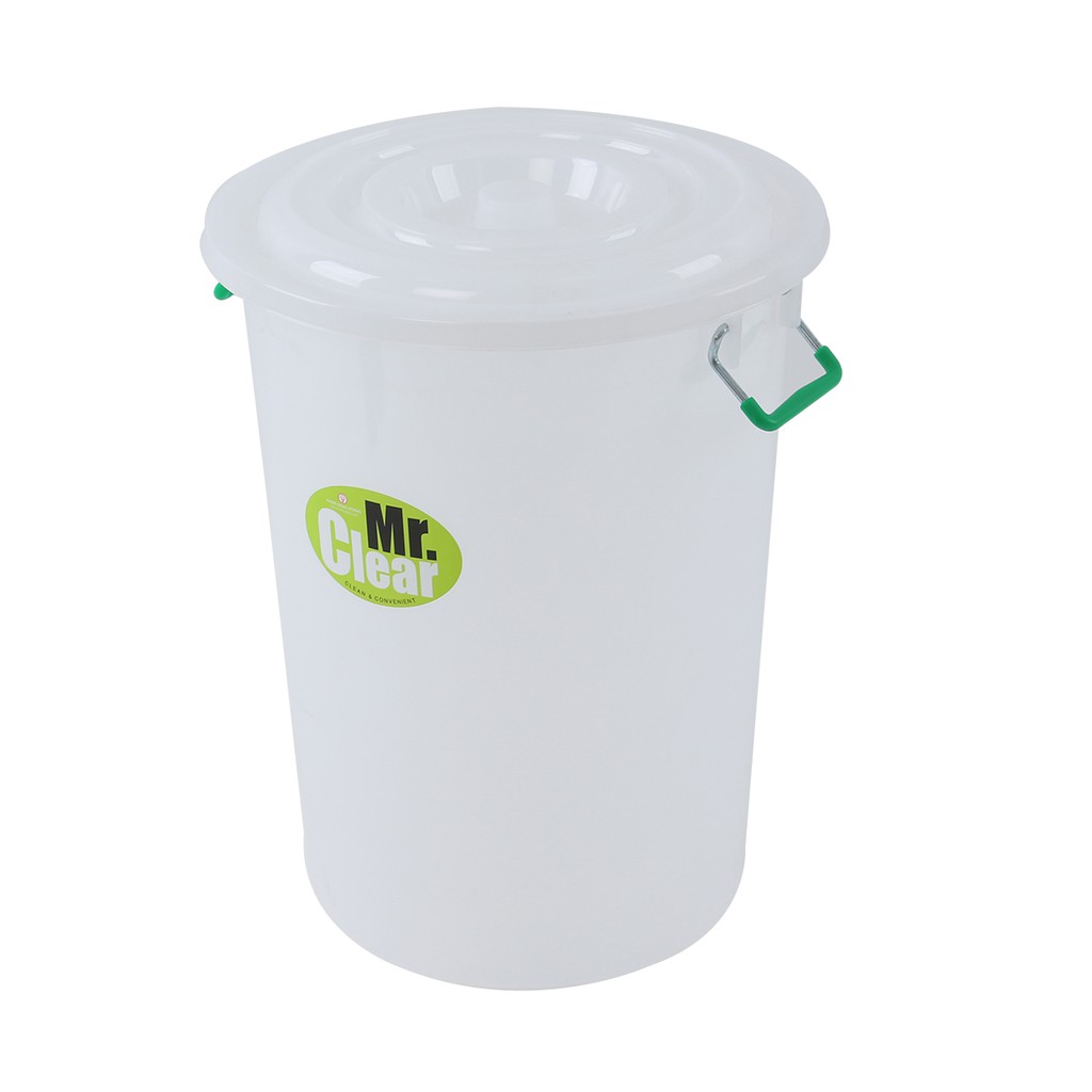 Mr. Clear ถังน้ำพลาสติก 63 ลิตร พร้อมฝา รุ่น 309A สีขาว |BAI|