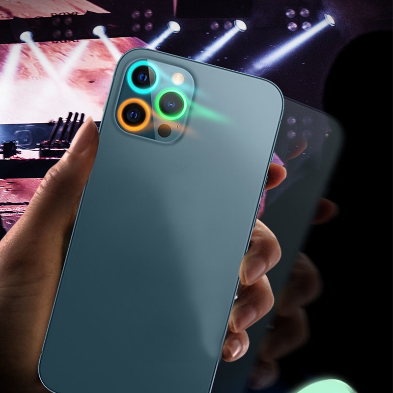 ตัวป้องกันกล้องส่องสว่างสําหรับ iPhone 16Promax 15 14 13 12 Pro Max 13 12 Mini แหวนโลหะฝาครอบกระจก iPhone 11 Pro Max ฝาครอบเลนส์กล้องหมวกป้องกัน - รูปที่ 3