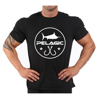 T-shirt  Diy Shop เสื้อยืดลําลอง แขนสั้น คอกลม พิมพ์ลาย Fish Pelagic 3 นิ้ว สไตล์สตรีทS-5XL