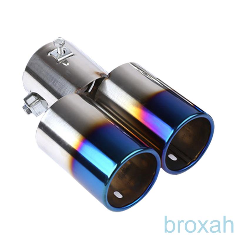 Universal Stainless Steel Car Dual Exhaust Trim Tip Tail Pipe Car Tail
