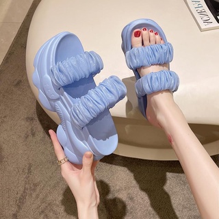 💙👣รองเท้าแตะแฟชั่น🔥รองเท้าส้นตึก✨ แบบเปิดเท้า สูง7cm. งานมาใหม่สวยมากคะ ราคาเบาๆคะ