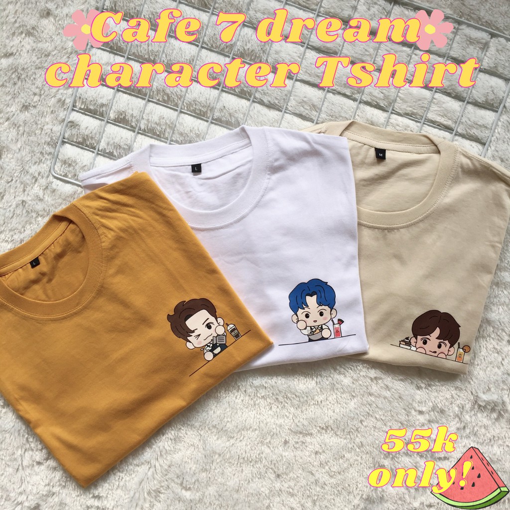เสื้อยืด พิมพ์ลาย 7 DREAM CHARACTER CAFE 7 DREAM NCT DREAM