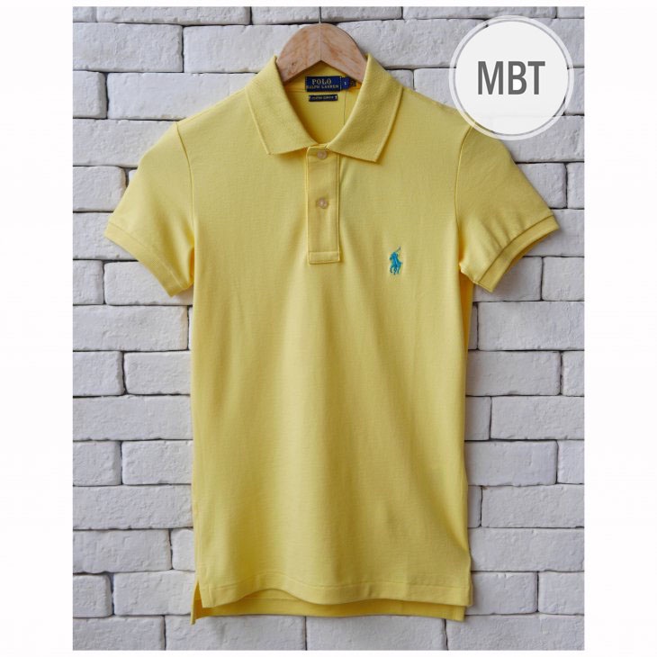 POLO RALPH LAUREN WOMEN CUSTOM SLIM FIT POLO SHIRTเสื้อโปโลผู้หญิง เสื้อคอปกแขนสั้น