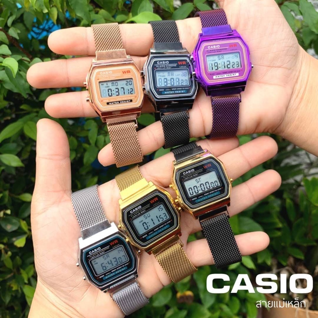 นาฬิกาผู้หญิง ข้อมือ รุนF91 สายแม่เหล็ก รุ่นขายดีมาครบสี พร้อมส่งในไทย งานตรงปก
