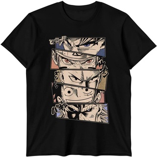 เสื้อยืดโอเวอร์ไซส์เสื้อยืด พิมพ์ลายอนิเมะ One Piece And My Hero Academia One Punch Man Naruto สําหรับผู้ชายS-3XL