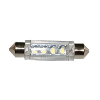 หลอดไฟ แอลอีดี Bulb 12V, LED, T11, SV8.5-8, cool white - 4 LEDs, 11x41mm [Lalizas - 71234]